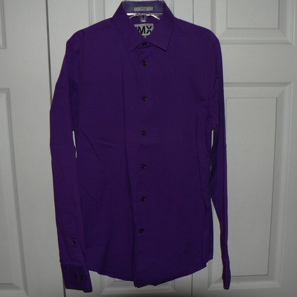 Express Other - Express 1MX Purple Fitted Button Down Shirt